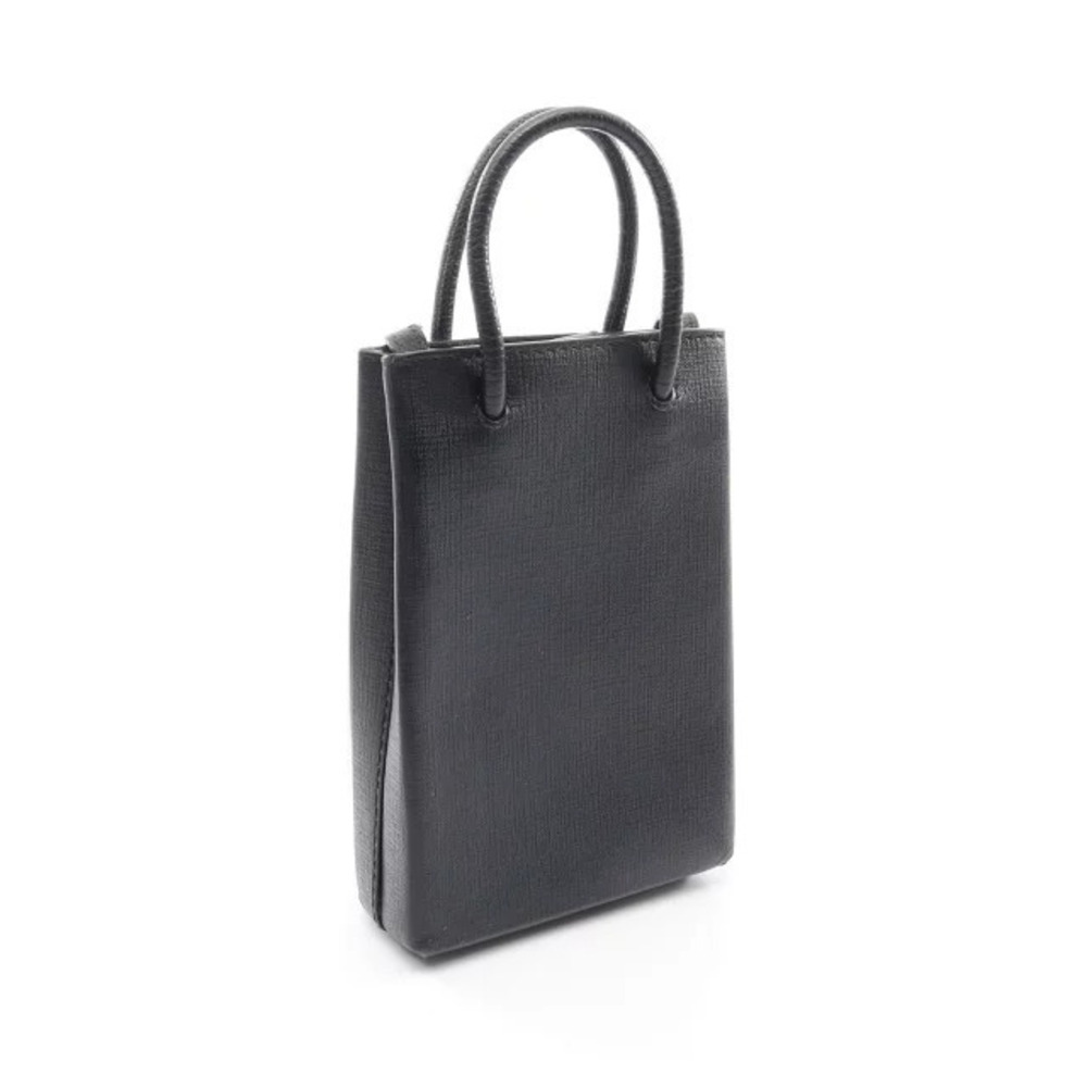 Balenciaga SHOPPING PHONE Shoulder Bag Leather Black - Picture 2 of 9